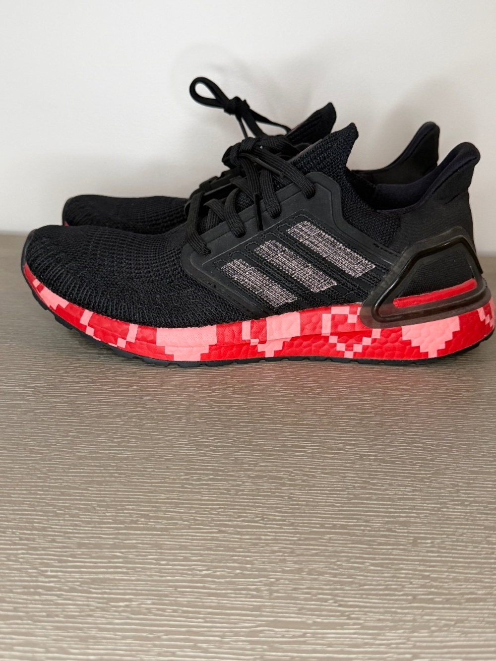 Brand New Adidas UltraBoost (DNA / 20–21 style) – Black/Red camo Boost